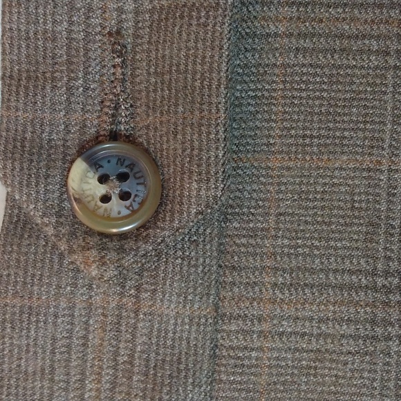 Nautica Brown Wool/Cashmere Glen Check Dress Pants 36 - 29.5 - Picture 13 of 15